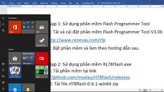 RL78 flash programming tutorial