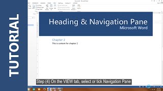 How to create heading and show Navigation Pane in Microsoft Word