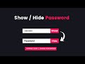 Show / Hide Password Toggle With Javascript | Javascript Tutorial