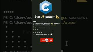 Make a star ✨ pattern in c language #cprogramming #cpatterns #coding