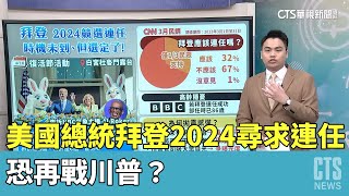 美國總統拜登2024尋求連任! 恐再戰川普?｜華視新聞 20230412