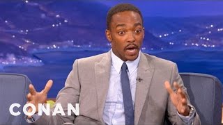 Anthony Mackie's Dad Paid Kids To Beat Him Up | CONAN on TBS