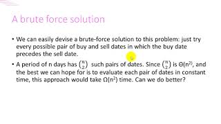 5 A Brute Force Max Sub Array Solution