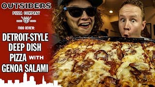 The Outsiders' Genoa Salami Detroit-Style Deep Dish Pizza Food Review