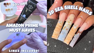 3D VIRAL BEACH SEA SHELL POLYGEL NAILS 🐚 | MODELONES STARTER POLYGEL KIT | PRIME DAY MUST HAVES