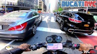 Manhattan to Queens - morning spin around empty New York City - ducati nyc vlog v1453