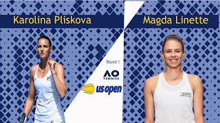 Karolina Pliskova      vs   Magda Linette    | 🏆 ⚽ US 2022 Open    (30/08/2022) 🎮  (AO Tennis 2)