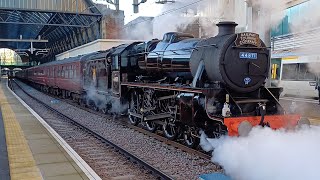 Black 5 No. 44871 Departing London Kings Cross with The White Rose on Saturday 24th February 2024.