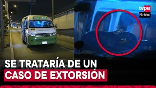 Sicarios asesinan a conductor y pasajero dentro de una combi en San Juan de Miraflores