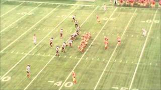 Number 27 busts through giant hole in defence (OVFL Bantam Lions 2011)