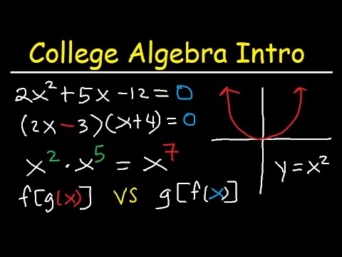 College Algebra Introduction Review - Basic Overview, Study Guide ...