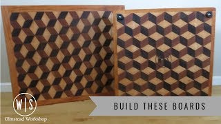 3D Tumbling Block Cutting Board, Build This Board!