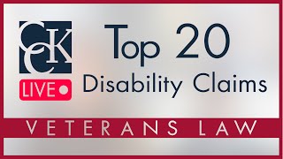Top 20 VA Disability Claims