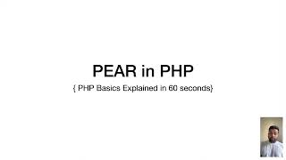 Pear in PHP in 60 seconds | PHP Basics Explained