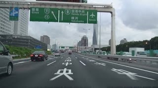 夕方の首都高速車載動画　三郷JCTから6号⇒C2を通って湾岸線横浜ベイブリッジまで走ってみた