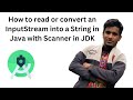 How to read or convert an InputStream into a String in Java using Scanner in JDK - Android Studio