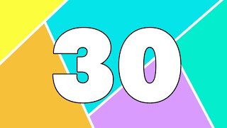 30 Second Countdown Timer | Geometric Background