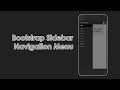 Bootstrap Sidebar Navigation Menu