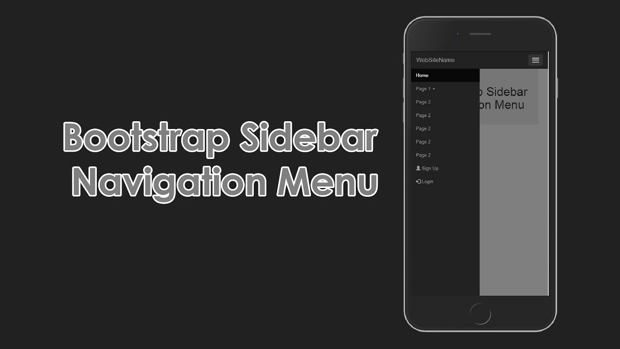 Bootstrap Sidebar Navigation Menu - YouTube