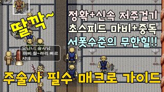 [바람의나라 클래식] 빠르고 쉬운 주술사 매크로 세팅 및 사냥 시전영상