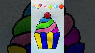 🧁+🍠+🍬+🍐+🧊+🍎=? Creative emoji drawing of #trending #art #emojiart #emojimixart