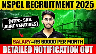 NTPC- SAIL Recruitment 2025 | NSPCL Technical Assistant Notification 2025 | Complete Details