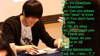 [Audio] Jaejoong Fansign Convo (Who is Better, Jiji or the Fan?)