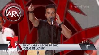 Ricky Martin recibió el premio Corazón Latino | Al Rojo Vivo | Telemundo