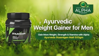 Alpha Ayurveda Staamigen Malt Ayurvedic Weight Gainer Powder for Men Review #weightgainer