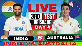 Live: India vs Australia 3rd Test Day 4 | Live Score \u0026 Commentary | IND vs AUS BGT 2024 | Live match