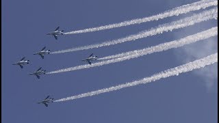 百里基地 2017航空観閲式 予行 手振れ満載な機動からの～ブルーインパルス飛行編（笑）　#なかちゃん放送