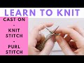 Complete Knitting Tutorial (CO, Knit Stitch & Purl Stitch)