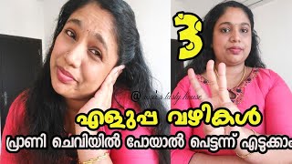 പ്രാണി ചെവിയിൽ പോയാൽ എളുപ്പത്തിലെടുക്കാൻ 3വഴികൾ|#shorts|remove insect from ear|prani cheviyil poyal