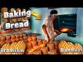 Baking bread | Iranian Bread recipe | Cooking barbari bread in Tehran, Iran