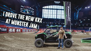 Driving a New Kawasaki KRX 1000 ES on the Monster Jam Track