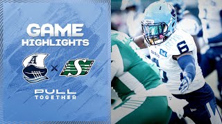 CFL Game Highlights - Toronto Argonauts at Saskatchewan Roughriders – October 21, 2023