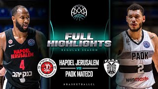 Hapoel Bank Yahav Jerusalem v PAOK mateco | Full Game Highlights | #BasketballCL 2023-24