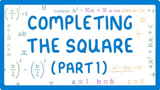 GCSE Maths - How to Factorise Quadratics by Completing the Square (Part 1 - Factorise When a=1)