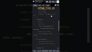 Progress Bar Tutorial CSS, HTML, JavaScript #animated #python #learnhtml5andcss3 #webdesign