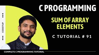 Sum of Array Elements in C Programming Using Function | In Hindi
