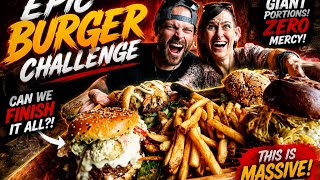 HUGE MULTI BURGER CHALLENGE ~ NEW HAMPSHIRE ~ POWER COUPLE ~ MOLLY SCHUYLER EATS ~ mom vs food