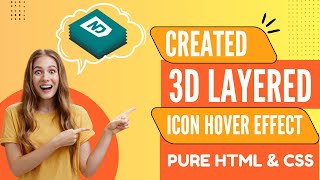 3D Layered Icon Hover Effect — Pure CSS (No JS) | CodeCanvas