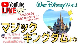 🔴Live❣️ピープルムーバーにも乗りたい😍マジックキングダムの朝を生配信でお届け🏰(2021-5-1)