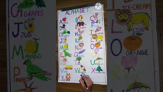 How to make alphabet chart at home easy tips #shots #realistic #drawing #alphabetabcd #chart #art
