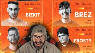 REACTION!! | BizKit 🇺🇸 + BreZ 🇫🇷 + Gasper Grom 🇸🇮 + Frosty 🇬🇧 | GBB21 | Solo Loopstation Elimination