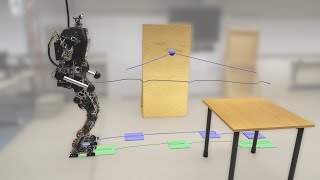 Humanoid Robot LOLA - Vision Guided Autonomous Multi-Contact Locomotion