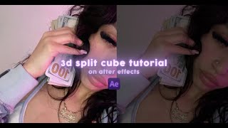 EASY 3D split cube || after effects tutorial