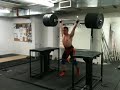 first jerk session back after injury 160kg shaun clegg