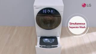 LG TWINWash™ Washing Machine User Scene Video - WASH TWO LOADS AT THE SAME TIME (24 inch ver.)