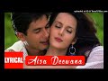 Aisa Deewana Lyrical Video Song | Dil Maange More | Sonu Nigam | Himesh R